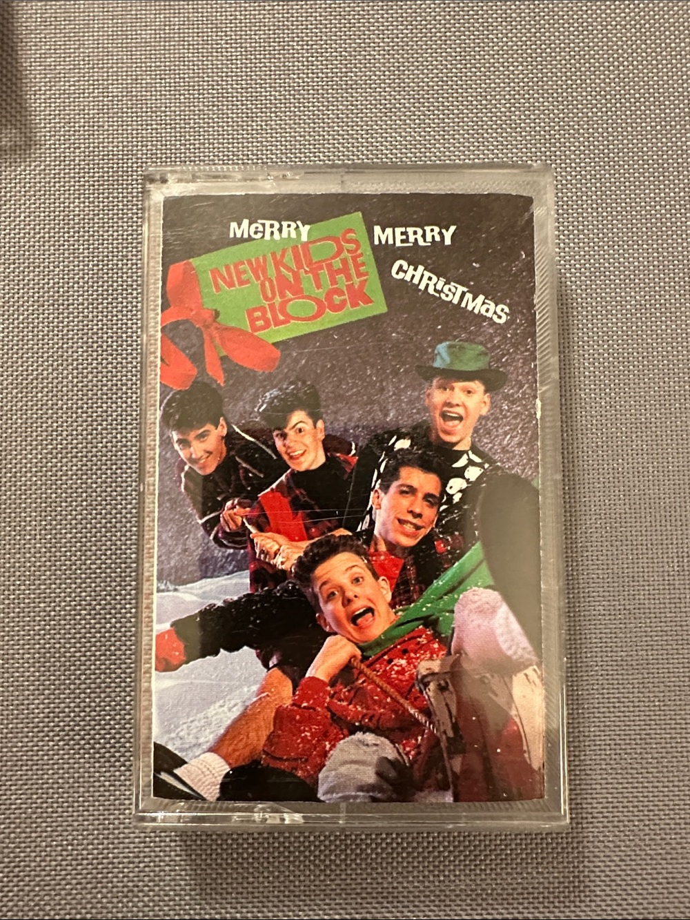 New Kids On The Block "Merry Merry Christmas" Cassette - Red & Green